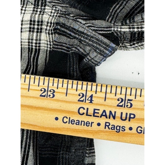 American Eagle Outfitters XXL Flannel Shirt Pearl Snap Plaid Western Long Sleeve - Picture 8 of 14